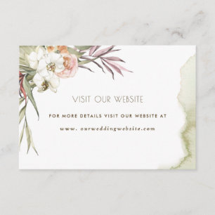 Bruiloft website of details Palm Leaves behuizing Informatiekaartje