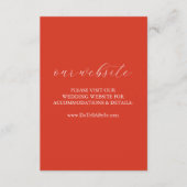 Bruiloft Website Plaats Kaart Rode Dragonfly (Voorkant)