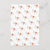 Bruiloft Website Plaats Kaart Rode Dragonfly (Achterkant)