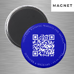 Bruiloft website QR code details rsvp koninklijk b Magneet<br><div class="desc">Voeg je URL toe voor je trouwwebsite. Voor informatie,  details,  online rsvp. Een koningsblauwe achtergrond,  witte tekst.</div>