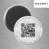 Bruiloft website QR code details rsvp zilver Magneet