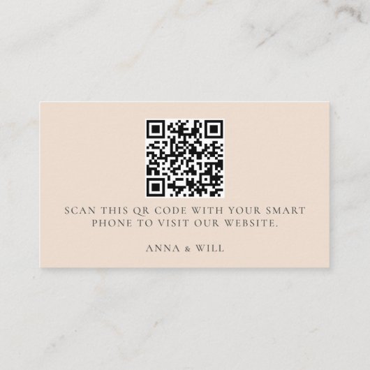 Bruiloft Website QR Code Ocean Sky Blue Bruiloft Informatiekaartje (Achterkant)