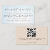 Bruiloft Website QR Code Ocean Sky Blue Bruiloft Informatiekaartje (Voorkant / Achterkant)