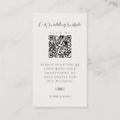 Bruiloft Website QR Code RSVP Behuizing Kaarten Visitekaartje (Achterkant)
