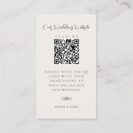 Bruiloft Website QR Code RSVP Behuizing Kaarten Visitekaartje