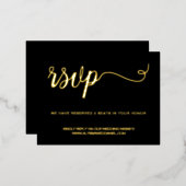 Bruiloft website reactie gereserveerde stoel Scrip Folie Feestdagen Briefkaart (Voorkant / Achterkant)