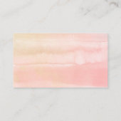 Bruiloft Website Sage en Perzik Bladgroen Visitekaartje (Achterkant)