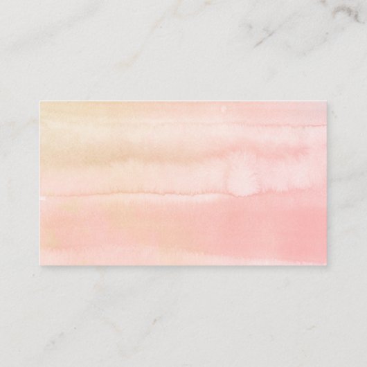 Bruiloft Website Sage en Perzik Bladgroen Visitekaartje (Achterkant)