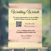 Bruiloft website toevoegen Q R-code scan voeg naam Acryl Bord (Neutraal)