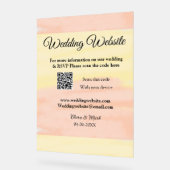 Bruiloft website toevoegen Q R-code scan voeg naam Acryl Bord (Hoek)