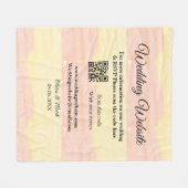 Bruiloft website toevoegen Q R-code scan voeg naam Fleece Deken (Voorkant (Horizontaal))