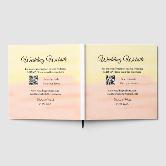 Bruiloft website toevoegen Q R-code scan voeg naam Gastenboek (Volledig)