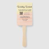 Bruiloft website toevoegen Q R-code scan voeg naam Handwaaier (Achterkant)