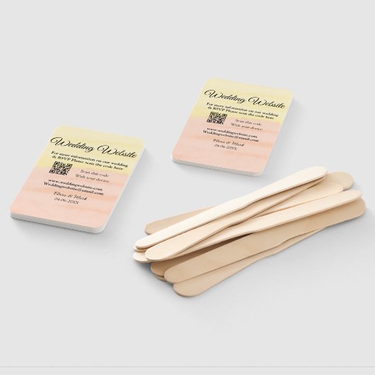 Bruiloft website toevoegen Q R-code scan voeg naam Handwaaier (Niet-gemonteerd)