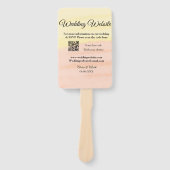 Bruiloft website toevoegen Q R-code scan voeg naam Handwaaier (Voorkant)