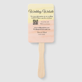 Bruiloft website toevoegen Q R-code scan voeg naam Handwaaier