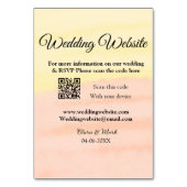 Bruiloft website toevoegen Q R-code scan voeg naam Kaart (Achterkant)