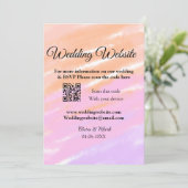 Bruiloft website toevoegen Q R-code scan voeg naam Kaart (Staand voorkant)