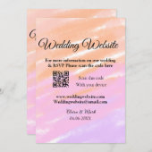 Bruiloft website toevoegen Q R-code scan voeg naam Kaart (Voorkant / Achterkant)