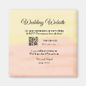 Bruiloft website toevoegen Q R-code scan voeg naam Magneet (Voorkant)