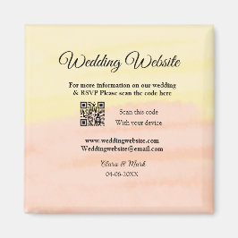 Bruiloft website toevoegen Q R-code scan voeg naam Magneet