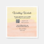 Bruiloft website toevoegen Q R-code scan voeg naam Servet (Voorkant)