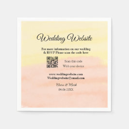 Bruiloft website toevoegen Q R-code scan voeg naam Servet