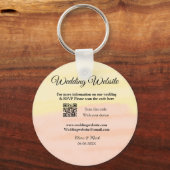 Bruiloft website toevoegen Q R-code scan voeg naam Sleutelhanger (Achterkant)