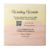 Bruiloft website toevoegen Q R-code scan voeg naam Tegeltje (Voorkant)