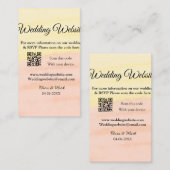 Bruiloft website toevoegen Q R-code scan voeg naam Visitekaartje (Voorkant / Achterkant)