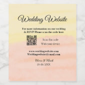 Bruiloft website toevoegen Q R-code scan voeg naam Wijn Etiket (Enkel label)