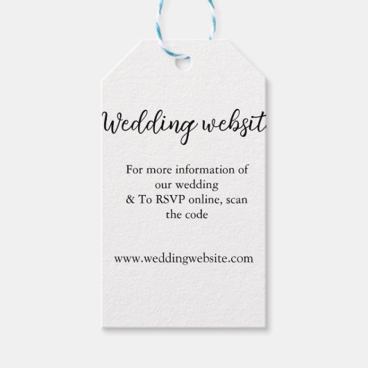 Bruiloft website toevoegen van een code paar naam cadeaulabel (Voorkant)