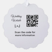 Bruiloft website toevoegen van een code paar naam ornament kaart (Achterkant)