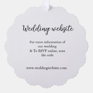Bruiloft website toevoegen van een code paar naam ornament kaart