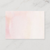 Bruiloft website Zachte roze bloemen Visitekaartje (Achterkant)