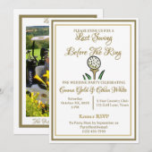 Bruiloft Weekend Activiteit Golf Nodig Goud & Wit  Kaart (Voorkant / Achterkant)