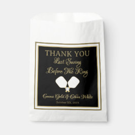 Bruiloft Weekend Activiteit Pickleball Gold & Whit Bedankzakje