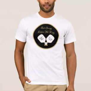 Bruiloft Weekend Activiteit Pickleball Gold & Whit T-shirt