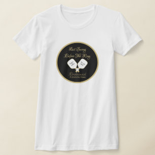 Bruiloft Weekend Activiteit Pickleball Gold & Whit T-shirt