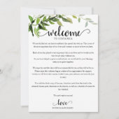 Bruiloft Weekend Route Elegant Groen Invitat Kaart (Voorkant)