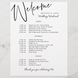 Bruiloft Weekend Route Welkom Flyer