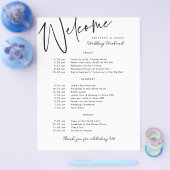 Bruiloft Weekend Route Welkom Flyer (Enkel)