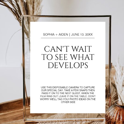 Bruiloft wegwerp camera kan niet wachten om te zie poster