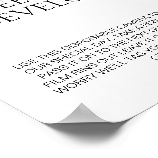 Bruiloft wegwerp camera kan niet wachten om te zie poster (Hoek)