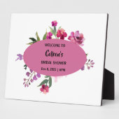 Bruiloft welcome bord met bewerkbare tekst fotoplaat (Zijkant)