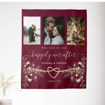 Bruiloft Welcome Fotobackdrop 'Happily Ever After'