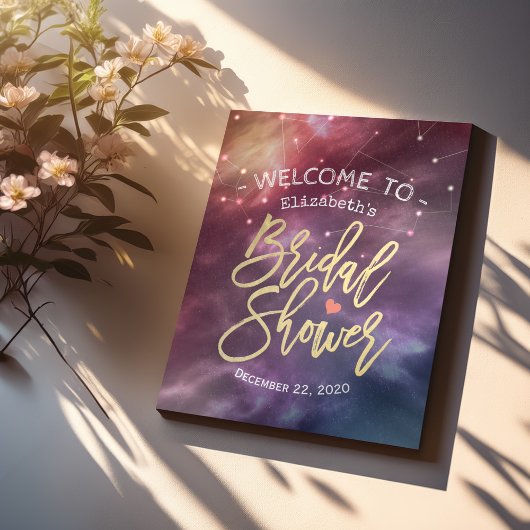 Bruiloft Welcome Galaxy Nevel Sterrenbeelden Poster