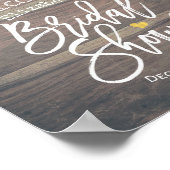 Bruiloft Welcome Kant Zonneschijn Houten Lichten Poster (Hoek)