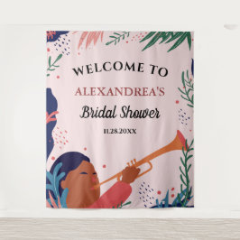 Bruiloft Welcome Roze Fotohokje Achtergrond Wandkleed