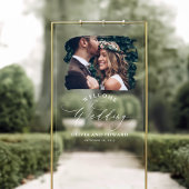 Bruiloft Welkom Acryl Sign met Foto Bord